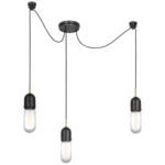 Junio Swag Multi Light Chandelier - Bronze / Hand-Rubbed Antique Brass / Clear