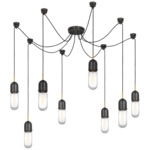 Junio Swag Multi Light Chandelier - Bronze / Hand-Rubbed Antique Brass / Clear