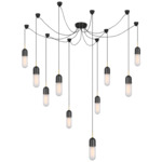 Junio Swag Multi Light Chandelier - Bronze / Hand-Rubbed Antique Brass / Frosted