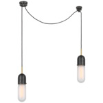 Junio Swag Multi Light Chandelier - Bronze / Hand-Rubbed Antique Brass / Frosted