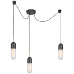 Junio Swag Multi Light Chandelier - Bronze / Hand-Rubbed Antique Brass / Frosted