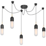 Junio Swag Multi Light Chandelier - Bronze / Hand-Rubbed Antique Brass / Frosted