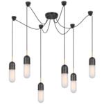 Junio Swag Multi Light Chandelier - Bronze / Hand-Rubbed Antique Brass / Frosted