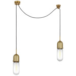 Junio Multi Light Chandelier - Hand Rubbed Antique Brass / Clear