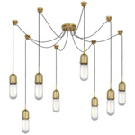 Junio Swag Multi Light Chandelier - Hand-Rubbed Antique Brass / Clear