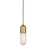 Junio Pendant - Hand Rubbed Antique Brass / Frosted