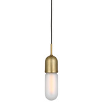 Junio Pendant - Hand-Rubbed Antique Brass / Frosted