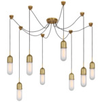 Junio Swag Multi Light Chandelier - Hand-Rubbed Antique Brass / Frosted