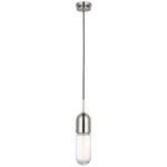 Junio Pendant - Polished Nickel / Clear