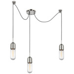 Junio Swag Multi Light Chandelier - Polished Nickel / Clear