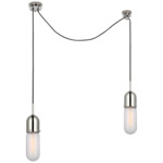 Junio Swag Multi Light Chandelier - Polished Nickel / Frosted