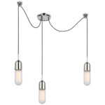 Junio Multi Light Chandelier - Polished Nickel / Frosted