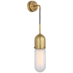 Junio Wall Sconce - Hand Rubbed Antique Brass / Frosted