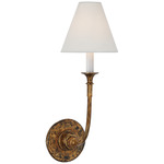 Piaf Wall Sconce - Antique Gild / White Linen