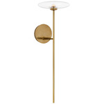 Calvino Tail Wall Sconce - Hand-Rubbed Antique Brass / Clear