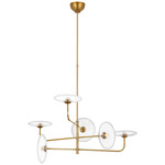 Calvino Arched Chandelier - Hand-Rubbed Antique Brass / Clear