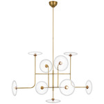 Calvino Arched Chandelier - Hand-Rubbed Antique Brass / Clear