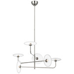 Calvino Arched Chandelier - Polished Nickel / Clear