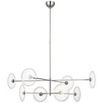 Calvino Radial Chandelier - Polished Nickel / Clear