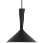 Rosetta Pendant - Hand-Rubbed Antique Brass / Matte Black