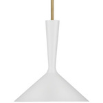 Rosetta Pendant - Hand-Rubbed Antique Brass / Matte White