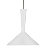 Rosetta Pendant - Polished Nickel / Matte White