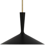 Rosetta Pendant - Hand-Rubbed Antique Brass / Matte Black