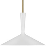 Rosetta Pendant - Hand-Rubbed Antique Brass / Matte White