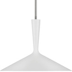 Rosetta Pendant - Polished Nickel / Matte White