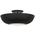 Valencia Semi Flush Ceiling Light - Bronze / Matte Black