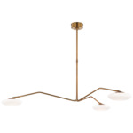 Brindille Spider Chandelier - Soft Brass / White