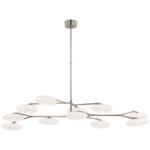 Brindille Two Tier Chandelier - Polished Nickel / White