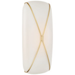 Fondant Bathroom Vanity Light - Soft Brass / White