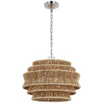 Antigua Chandelier - Polished Nickel / Natural Abaca