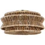 Antigua Ceiling Light - Antique-Burnished Brass / Natural Abaca