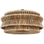 Antigua Ceiling Light - Polished Nickel / Natural Abaca