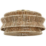 Antigua Ceiling Light - Antique-Burnished Brass / Natural Abaca