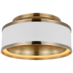 Connery Ceiling Light - Matte White / Antique Burnished Brass