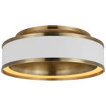 Connery Ceiling Light - Matte White / Antique Burnished Brass