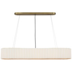 Palati Linear Chandelier - Hand-Rubbed Antique Brass / Linen