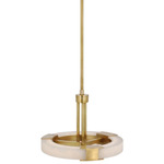 Covet Ring Chandelier - Antique-Burnished Brass / Alabaster