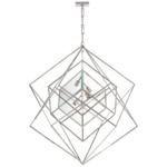 Cubist Chandelier - Polished Nickel / Clear