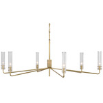 Casoria Chandelier - Hand-Rubbed Antique Brass / Clear