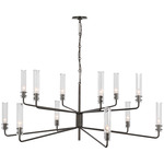 Casoria Two Tier Chandelier - Bronze / Clear