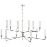 Casoria Two Tier Chandelier - Polished Nickel / Clear