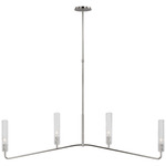 Casoria Linear Chandelier - Polished Nickel / Clear