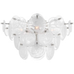 Loire Ceiling Light - Polished Nickel / White Strie