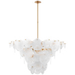 Loire Chandelier - Gild / White Strie