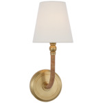 Basden Wall Sconce - Antique-Burnished Brass / Linen