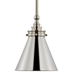 Parkington Cone Pendant - Polished Nickel